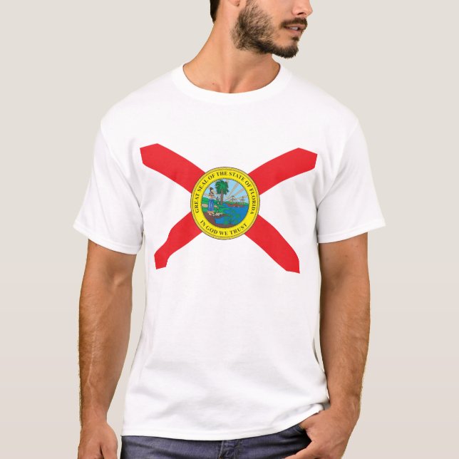 Staat der Flagge von Florida T-Shirt (Vorderseite)
