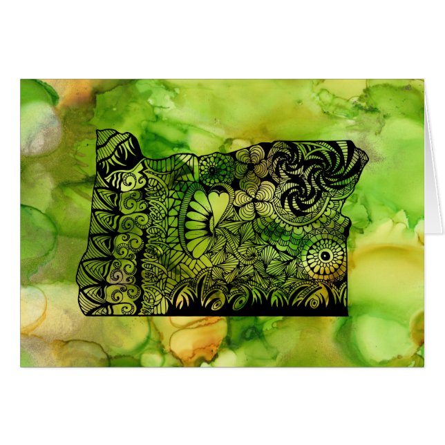 Staat der Grußkarte von Oregon (Vorderseite (Horizontal))