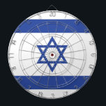 Staat der israelischen Flagge, Stern des jüdischen Dartscheibe<br><div class="desc">Die israelische Flagge, ein Symbol der Hoffnung und Widerstandskraft, hat eine reiche Geschichte, die mit der zionistischen Bewegung verflochten ist. Ihre Wurzeln reichen bis ins Jahr 1891 zurück, als Jakob Baruch Askowith und sein Sohn Charles die "Flagge Judas" entwarfen. Diese frühe Fahne mit ihren blauen und weißen Streifen und einem...</div>