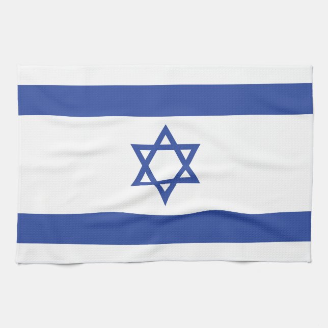 Staat der israelischen Flagge, Stern des jüdischen Geschirrtuch (Horizontal)
