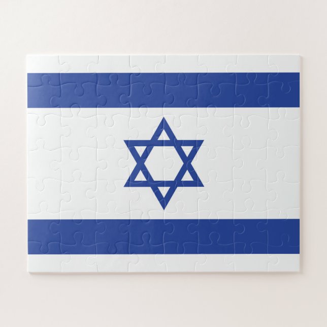 Staat der israelischen Flagge, Stern des jüdischen Puzzle (Horizontal)