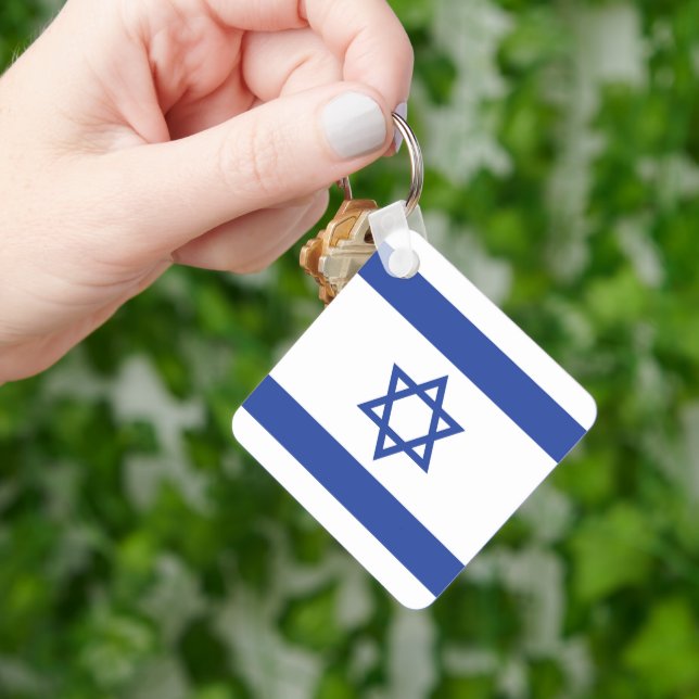 Staat der israelischen Flagge, Stern des jüdischen Schlüsselanhänger (Hand)