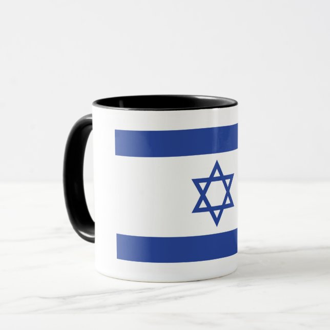Staat der israelischen Flagge, Stern des jüdischen Tasse (Vorderseite Links)