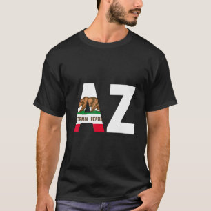 Staat der kalifornischen Flagge Arizona AZ Städte  T-Shirt