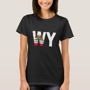 Staat der kalifornischen Flaggenstaaten Wyoming WY T-Shirt