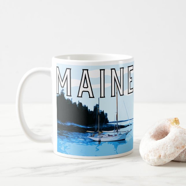 Staat der Maine-Kaffeezubereitungskaffee-Tasse Kaffeetasse (Mit Donut)