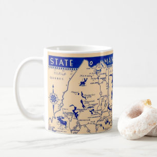 Staat der Maine Map-Tasse Kaffeetasse