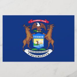 Staat der Michigan-Flagge Briefpapier