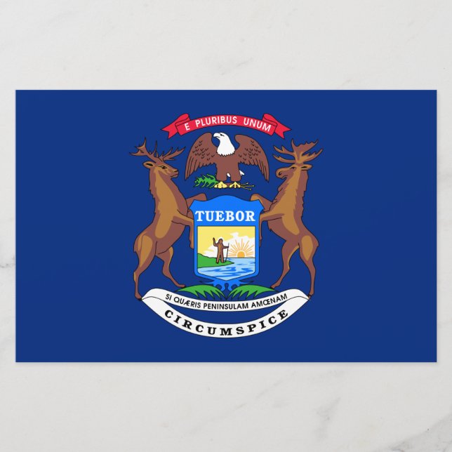 Staat der Michigan-Flagge Briefpapier (Vorderseite)