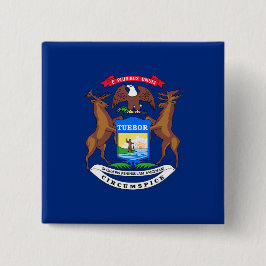 Staat der Michigan-Flagge Button