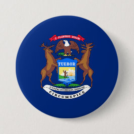Staat der Michigan-Flagge Button