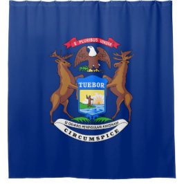 Staat der Michigan-Flagge Duschvorhang