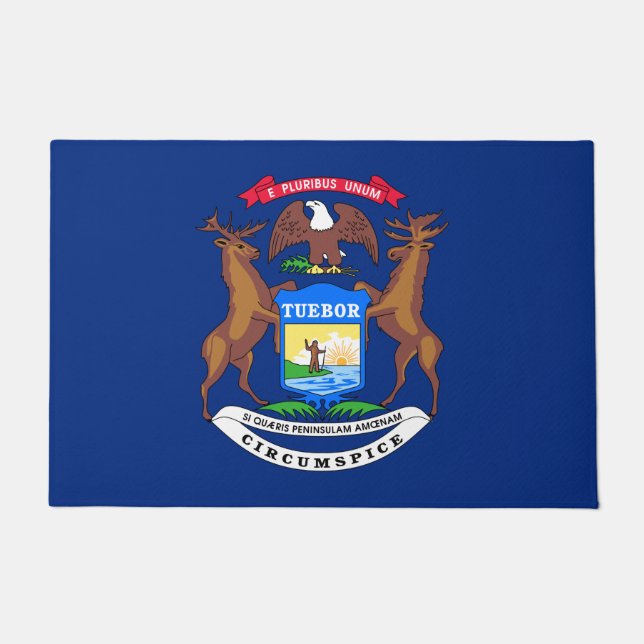 Staat der Michigan-Flagge Fußmatte (Vorderseite)