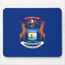 Staat der Michigan-Flagge Mousepad