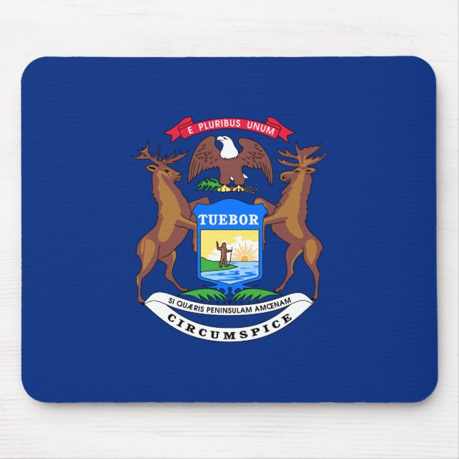 Staat der Michigan-Flagge Mousepad (Vorne)