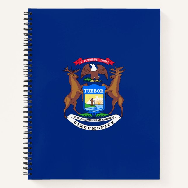 Staat der Michigan-Flagge Notizbuch (Vorderseite)