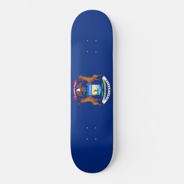 Staat der Michigan-Flagge Skateboard (Vorderseite)