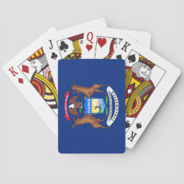 Staat der Michigan-Flagge Spielkarten