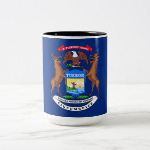 Staat der Michigan-Flagge Zweifarbige Tasse