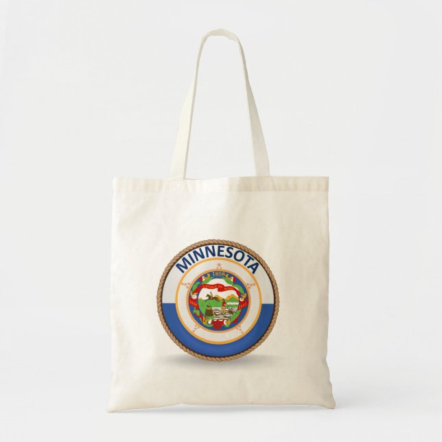 Staat der Minnesota Flag Siegel Tote Tasche (Vorne)