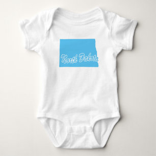 Staat der norddakota-Form Baby Strampler