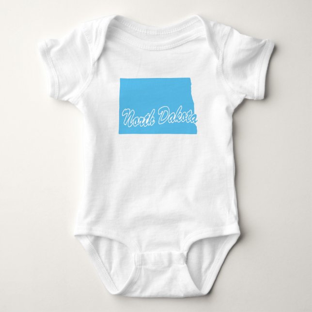 Staat der norddakota-Form Baby Strampler (Vorderseite)