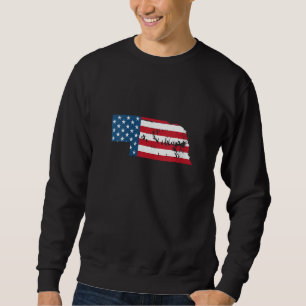 Staat der Patriotischen USA-Flagge von Nebraska Sweatshirt