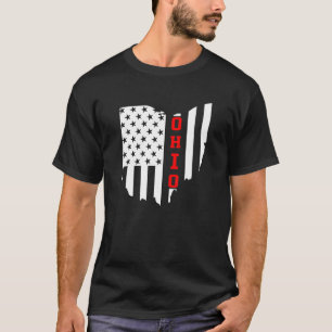 Staat der Staaten der US-amerikanischen Flagge Ohi T-Shirt