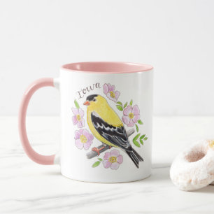 Staat der Tasse Iowa - Staat Bird und Blume