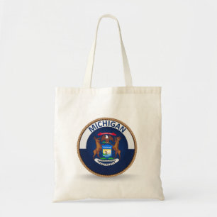 Staat der Tote Tag des Michigan Flag Siegel Tragetasche