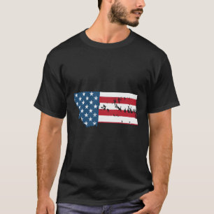 Staat der Vaterländischen Flagge von Montana T-Shirt