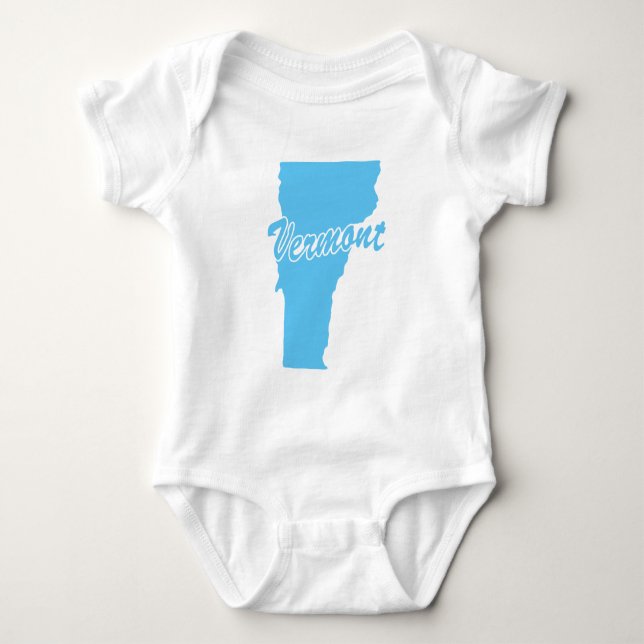 Staat der Vermont-Form Baby Strampler (Vorderseite)