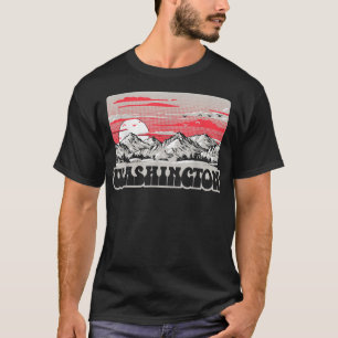Staat der Vintagen Achtzigerjahre in Washington Re T-Shirt