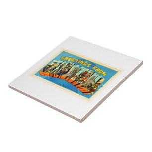 Staat der Vintagen Reise-Andenkens Pennsylvania Fliese