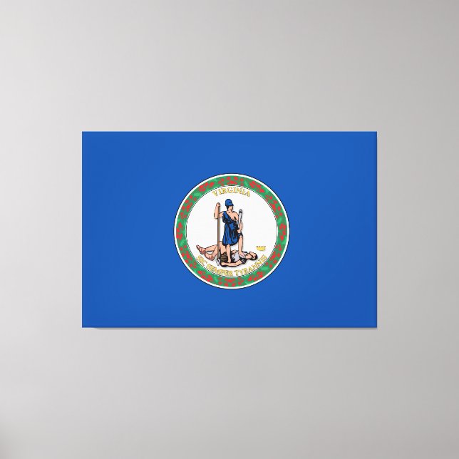 Staat der Virginia-Flagge Leinwanddruck (Vorderseite)