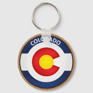 Staat des Colorado-Flaggen-Siegels Schlüsselanhänger