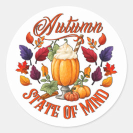 Staat des Geistes im Herbst Runder Aufkleber