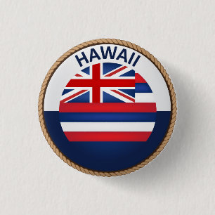 Staat des Hawaii-Flaggen-Siegel-Knopfes Button