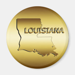 STAAT DES LOUISIANA-GOLDmedaillons Magnet
