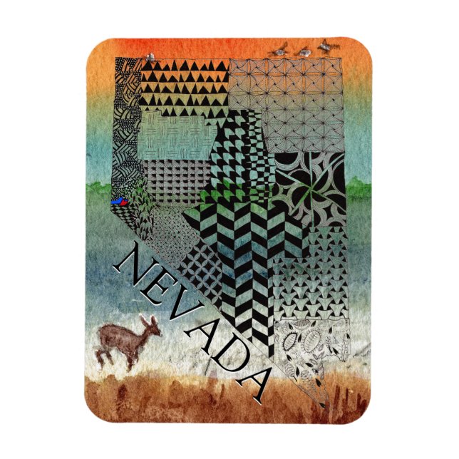 Staat des Magnet des Wüstenmagazins Nevada (Vertikal)