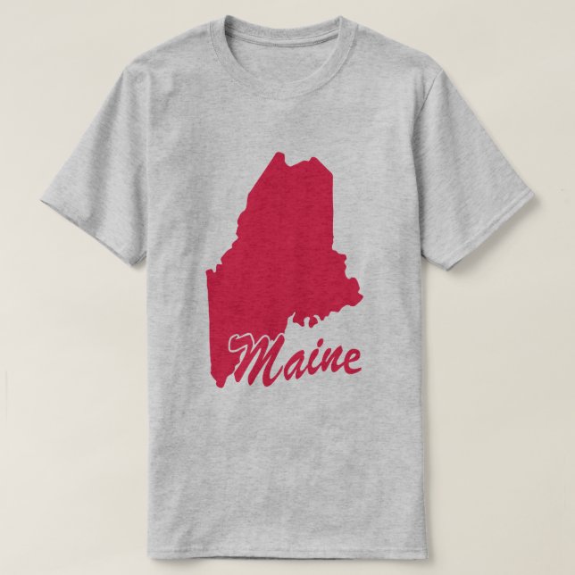Staat des Maine-Shape-T - Shirt (Design vorne)
