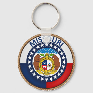 Staat des Missouri-Flaggen-Siegels Schlüsselanhänger