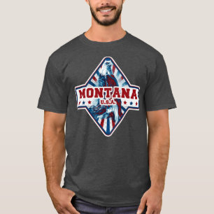 Staat des Montana-Amerikanischen Adlers T-Shirt