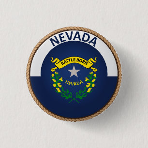 Staat des Nevada-Flaggen-Siegel-Knopfes Button