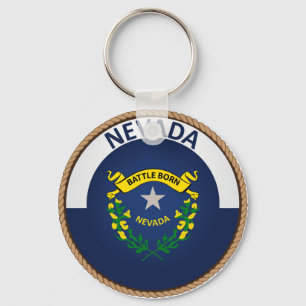 Staat des Nevada-Flaggen-Siegels Schlüsselanhänger