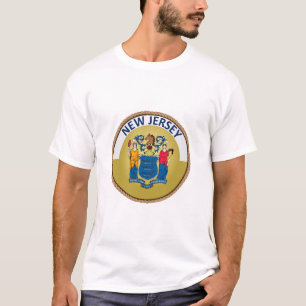 Staat des New-Jersey Flaggen-Siegel-T - Shirt