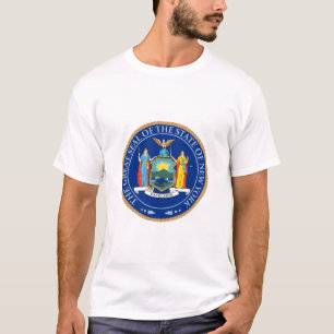 Staat des New- Yorkflaggen-Siegel-T - Shirt