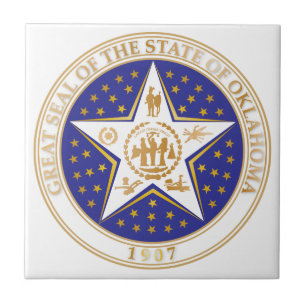 Staat des Oklahoma-Siegels Fliese