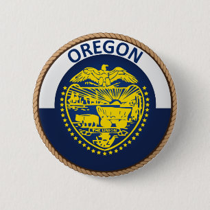 Staat des Oregon Flag Siegel Button