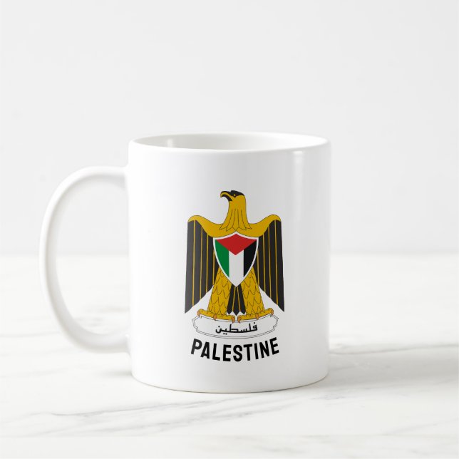 Staat des palästinensischen Wappen Kaffeetasse (Links)